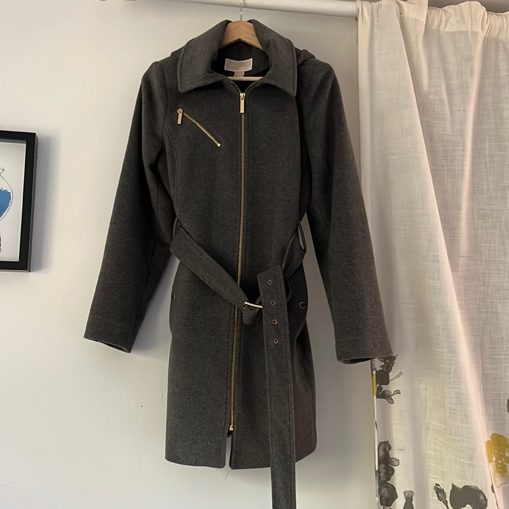 Michael Kors Hooded Wool Coat
